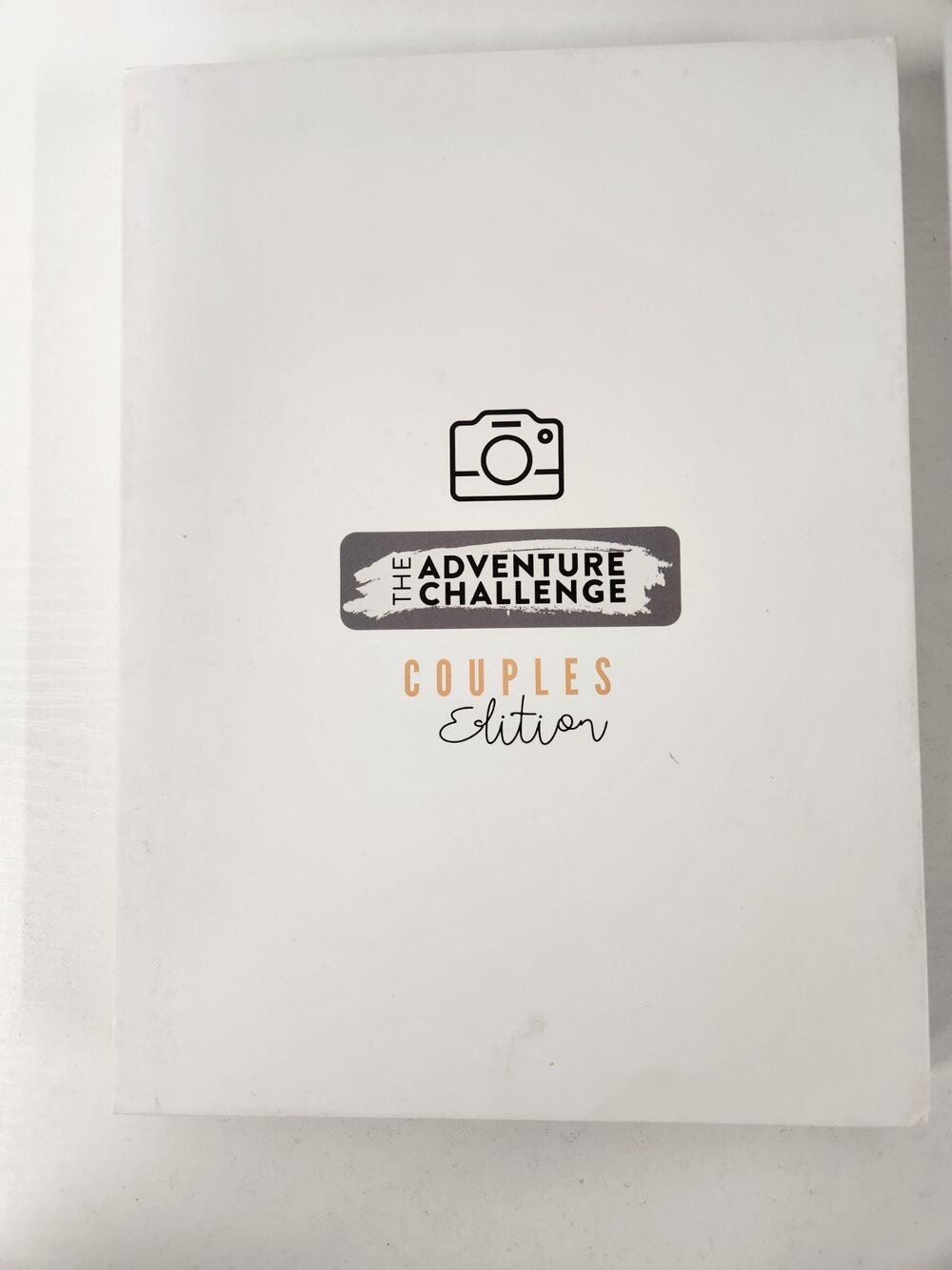 The Adventure Challenge Couples Edition Box. White & Black Minimalist Cover